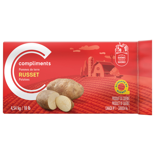 Compliments Potatoes Russet 4.54 kg