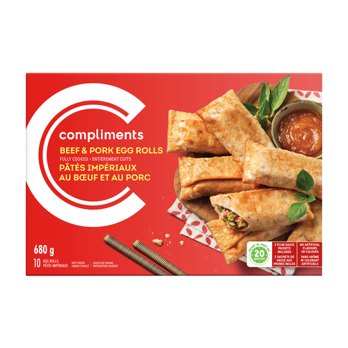 Compliments Frozen Egg Rolls Beef And Pork