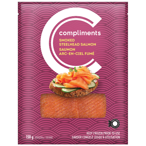 Compliments Frozen Smoked Steelhead Salmon