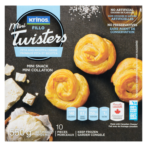 Krinos Fillo Mini Twisters Feta and Ricotta