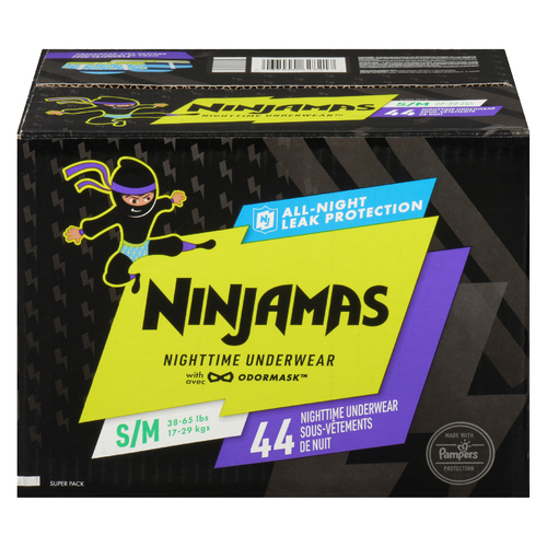 N.A.P./NAPPY CITY HEAVY〜/G-RAP Buy Ninjamas Nighttime Diapers Size S/M 44 Count | Safeway Canada