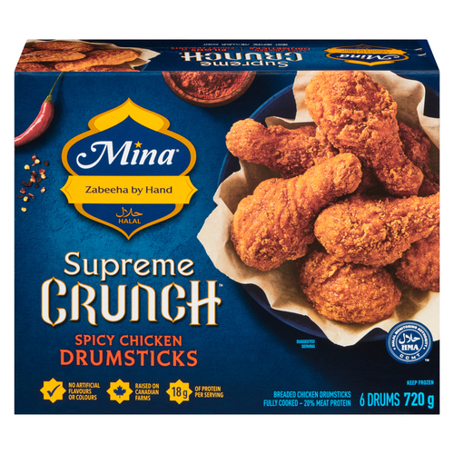 Mina Halal Frozen Chicken Drumsticks Supreme Crunch Spicy