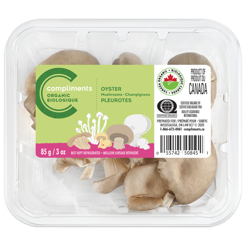 Compliments Organic Mushrooms Oyster