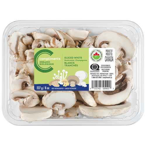 Compliments Organic Sliced White Mushrooms