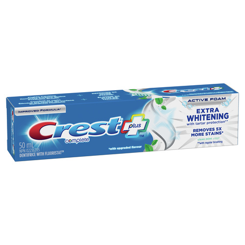 Buy Crest Complete Plus Extra Whitening Toothpaste Clean Mint 50 ml ...
