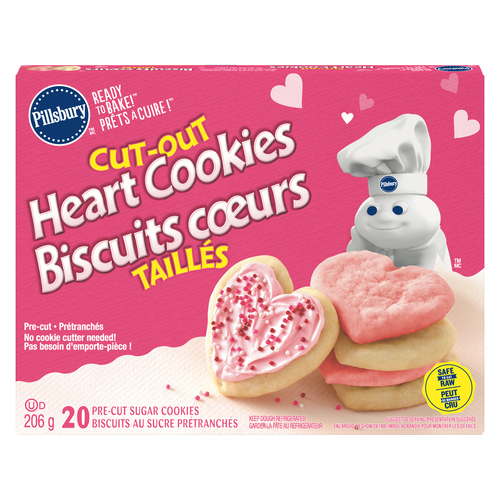 Buy Pillsbury Ready To Bake Sugar Cookies Cut-Out Heart 206 g