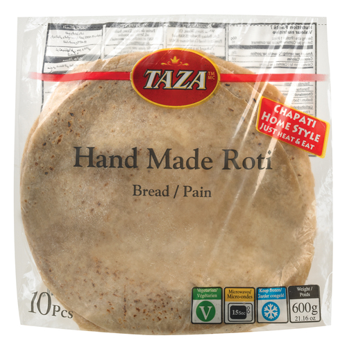 Buy Taza Hand Made Rotti Chapati 10 Pack (frozen) | FreshCo