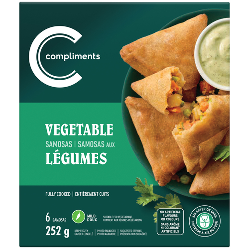 Buy Compliments Frozen Vegatable Samosas 252 g | Thrifty Foods