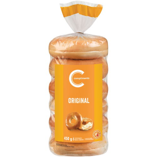 Compliments Bagels Plain Original 6 x 75 g