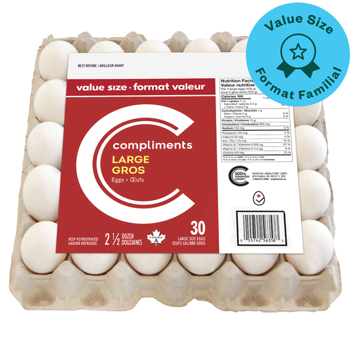 Compliments White Eggs Large
