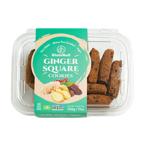 GluteNull Gluten-Free Cookies Ginger Square