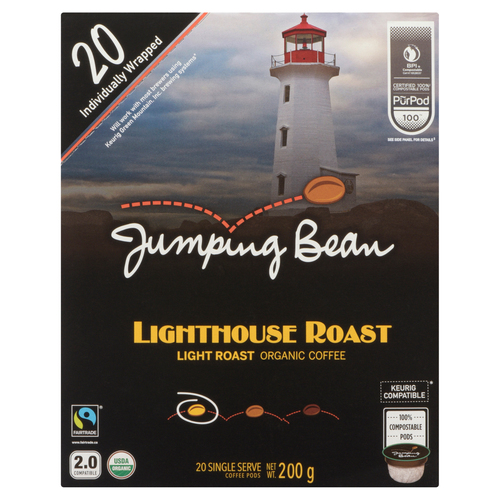 Jumping Bean Organic Coffee Pods Lighthouse Roast