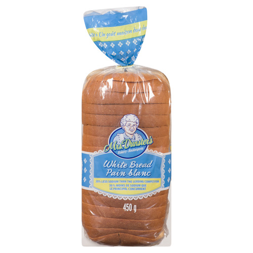 Buy Mrs Dunster 35% Less Sodium Bread White 450 g | Sobeys Inc.