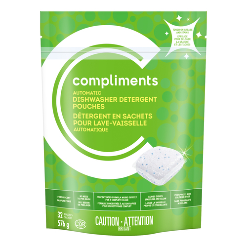 Compliments Auto Dishwasher Detergent Pouches
