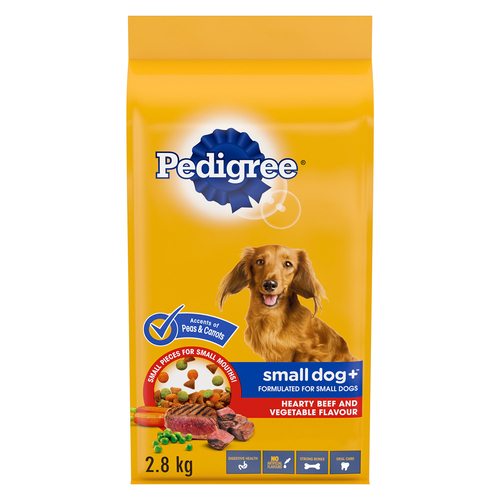 PEDIGREE Small Dog+ Dry Food For Small Breed Adult Dogs – Hearty Beef & Vegetable Flavour