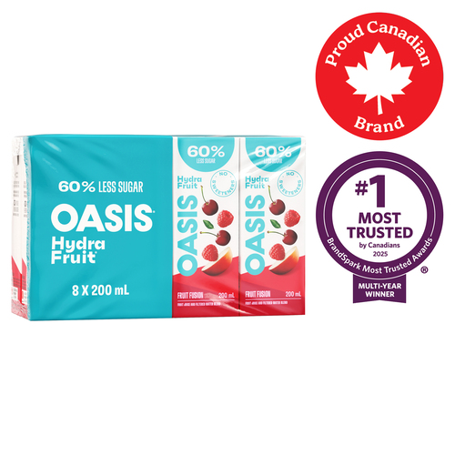 Oasis Hydrafruit Juice Boxes Fruit Fusion 8 x 200 ml