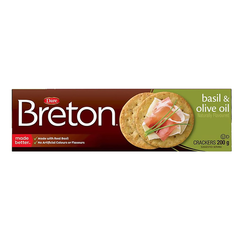 Breton Basil and Olive Oil Crackers