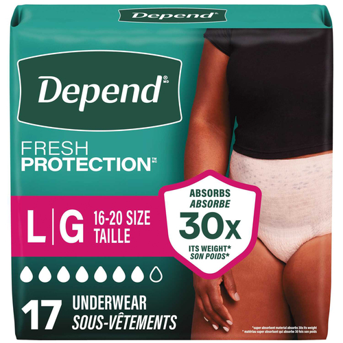 Depends Fresh Protection Adult Incontinence Underwear for Women