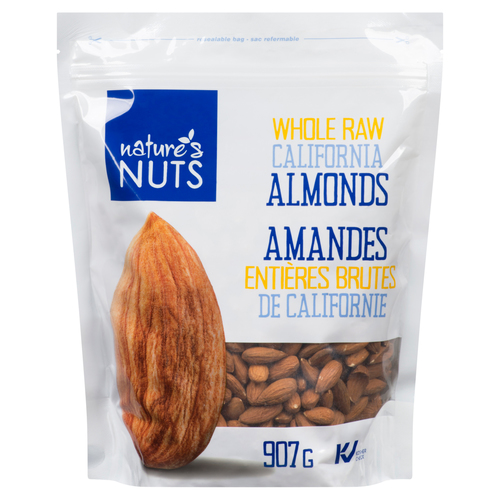 Nature's Nuts Whole Raw California Almonds