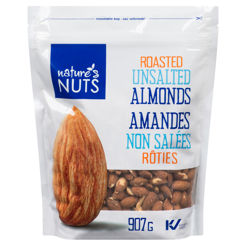 Nature's Nuts Almonds Whole Roasted Salted