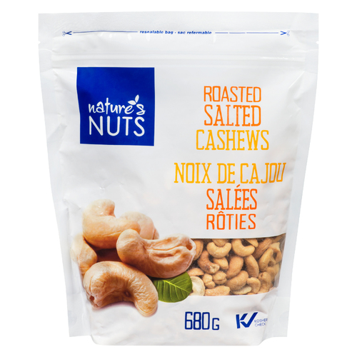 Nature's Nuts Whole Roasted Unsalted Cashews