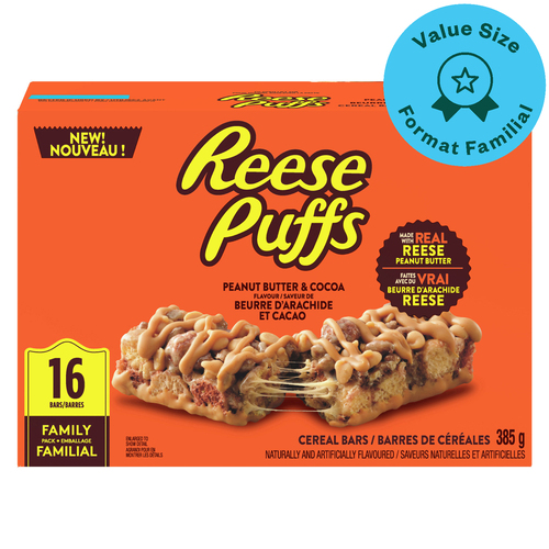 Reese's Puffs Cereal Bars Peanut Butter & Cocoa Flavour