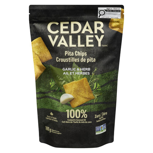 Cedar Valley Pita Chips Garlic & Herb