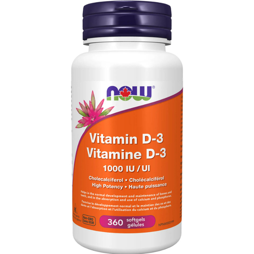 Now Vitamin D3 1000 IU Softgels