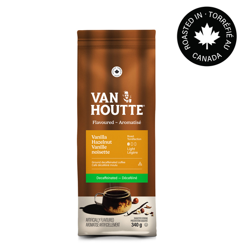 Buy Van Houtte Ground Coffee Decaffeinated Vanilla Hazelnut 340 g