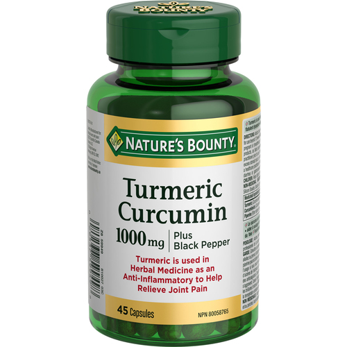 Buy Nature's Bounty Turmeric Curcumin Plus Black Pepper 1000 mg 45 ...