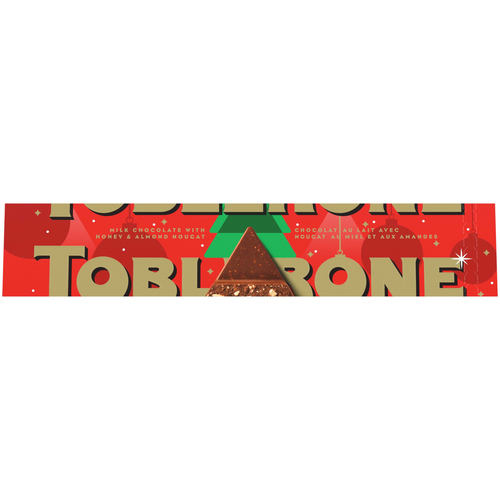 Toblerone Festive Milk Chocolate Nougat Bar