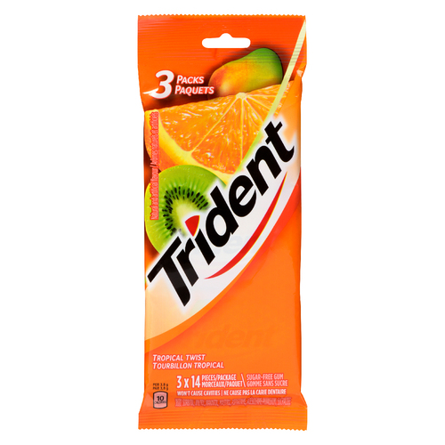 Trident Sugar Free Gum Tropical Twist