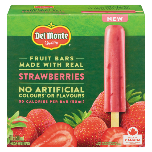 Del Monte Frozen Fruit Bars Strawberry