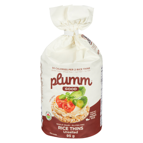 Plum-M-Good Organic Brown Rice Thins Unsalted