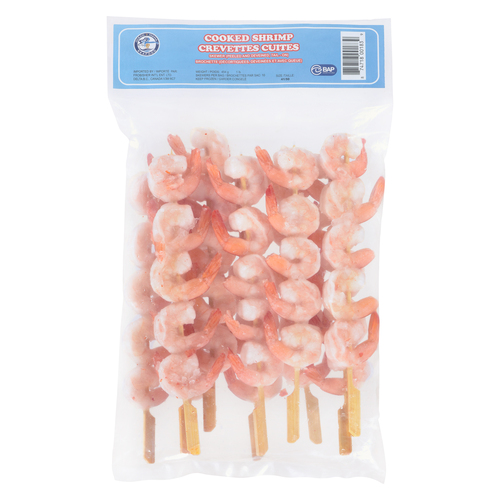 Ocean Mama Frozen Cooked Shrimp Skewer