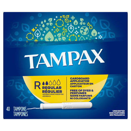 Tampax Cardboard Applicator Tampons Super Plus Unscented