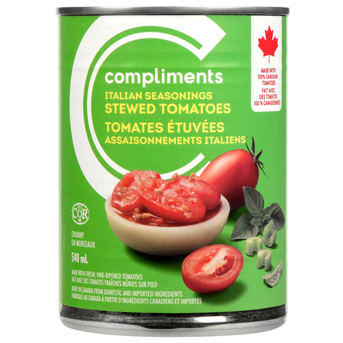 Compliments Canned Tomatoes Stewed Italian Seasoning