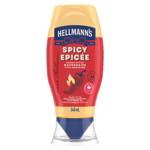 Buy Hellmann's Gluten-Free Mayonnaise Spicy Squeezable Bottle 340