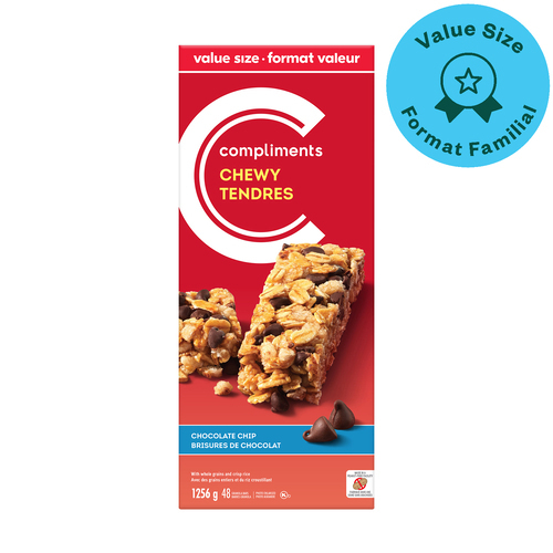 Compliments Chewy Granola Bars Chocolate Chip