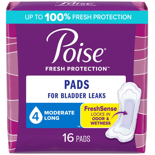Poise Moderate Absorption Pads Long Length