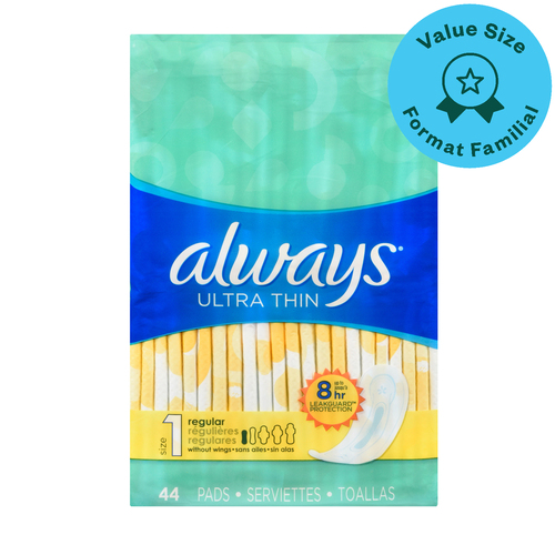 Always Ultra Thin Pad Regular Size 1 Without Wings