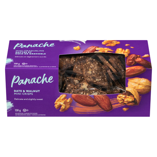 Panache Crisps Mini Artisan Date & Walnut 150 g