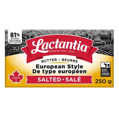 Lactantia European Style Unsalted Butter 82% M.F.