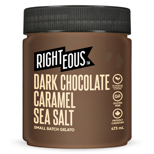 Righteous Gelato Dark Chocolate Caramel Sea Salt