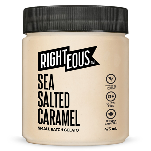 Righteous Frozen Gelato Sea Salted Caramel