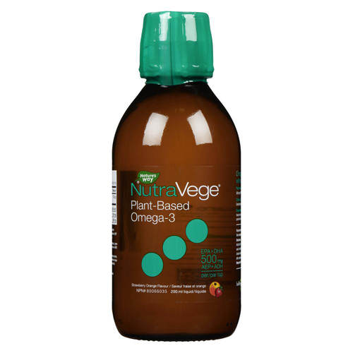 Achetez NutraVege Omga-3 liquide  saveur d'orange et fraise 200 ml | IGA