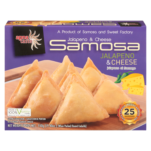 Buy Apna Taste Samosa Jalapeno & Cheese 550 g (frozen) | FreshCo