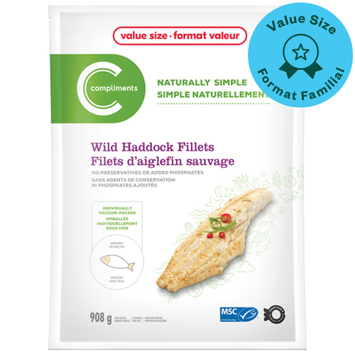 Buy Compliments Naturally Simple Frozen Wild Haddock Fillets 908 g ...