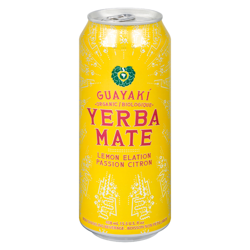 Guayaki Organic Yerba Mate Caffeinated Beverage Lemon Elation