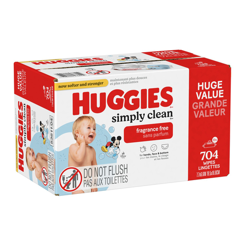 Buy Huggies Simply Clean Baby Wipes Unscented Flip-Top Pack 704